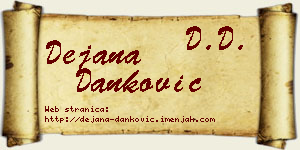 Dejana Danković vizit kartica